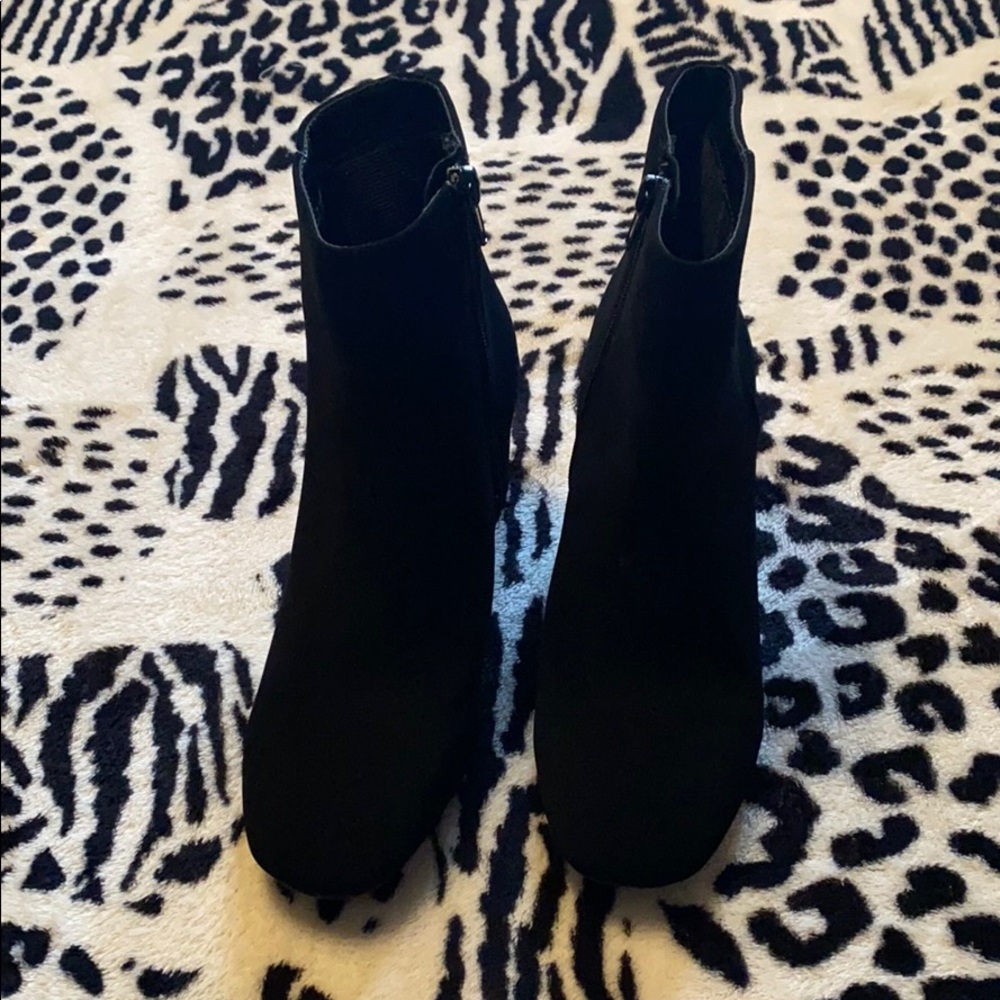 Black suede booties brand new